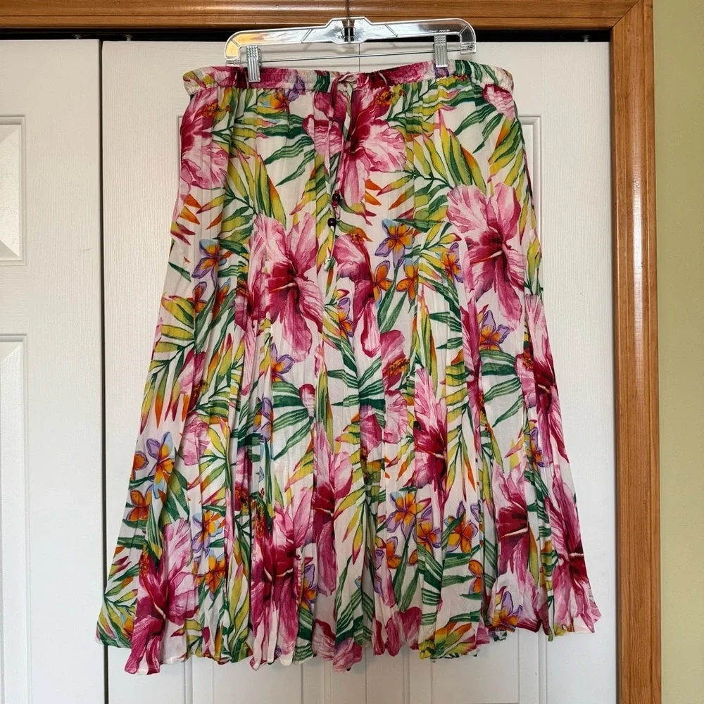 Westport‎ Women Floral Colorful Tiered Maxi Skirt